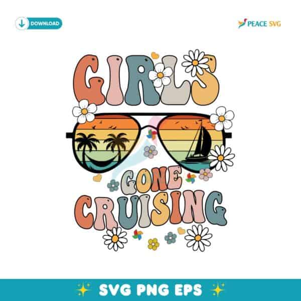 Retro Girls Gone Cruising Cruise Vacation Svg