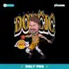 Retro Luka Doncic Los Angeles Lakers Cartoon PNG