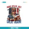 Retro Make 4Th Of July Great Again Trump Png
