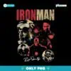 Retro Marvel Iron Man Robert Downey Jr Signature PNG