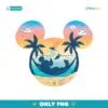 Retro Mickey Summer Vibes Tropical Disney Beach PNG