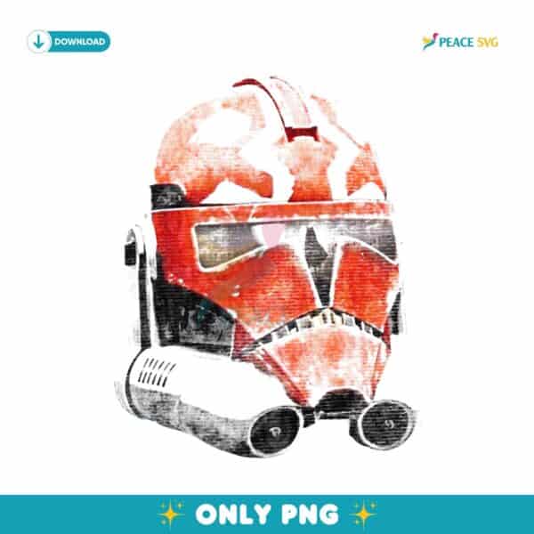 Retro Star Wars Ahsokas Clone Trooper Helmet PNG