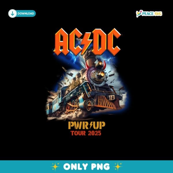 Rock N Roll Train PWR UP Tour 2025 Png Sublimation