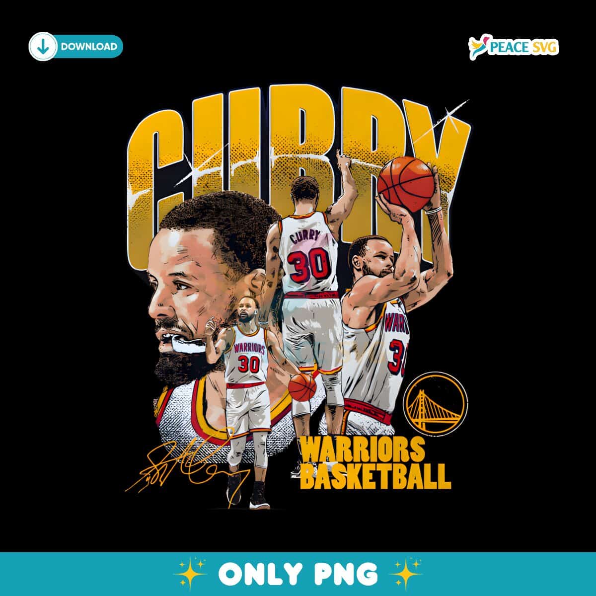 Steph Curry Golden State Warriors Basketball Signature PNG