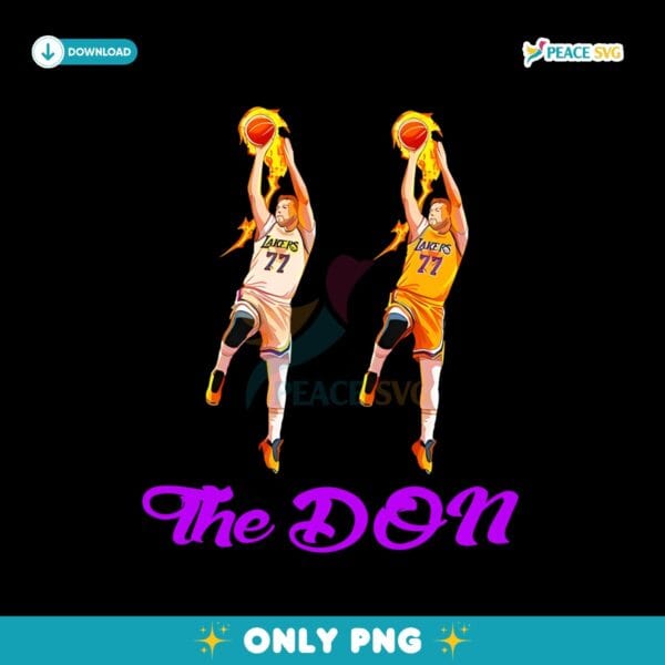 The Don Los Angeles Lakers Luka Doncic Flames Ball Png