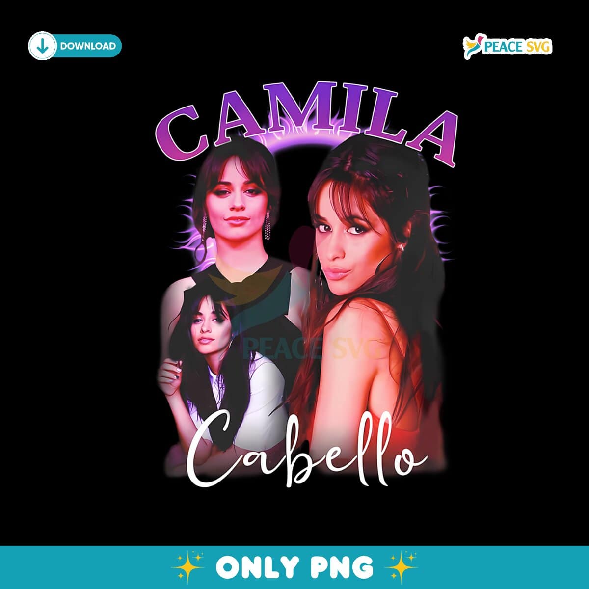 Vintage Camila Cabello American Singer Png Design