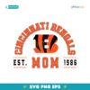 Vintage Cincinnati Bengals Football Mom Arched Est 1968 SVG