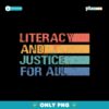 Vintage Literacy And Justice For All Book Club Svg