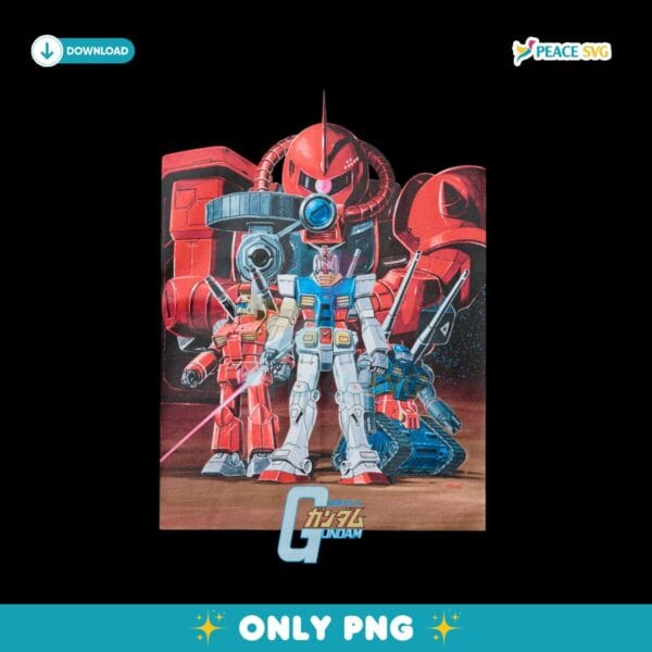 Vintage Mobile Suit Gundam Est 1979 PNG