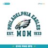 Vintage Philadelphia Eagles Football Mom Arched Est 1933 SVG