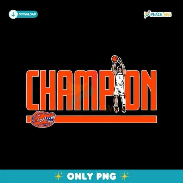 Walter Clayton Jr Champion Florida Gator Basketball PNG