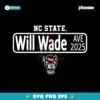 Will Wade Avenue Street Sign Nc State Wolfpack Basketball SVG