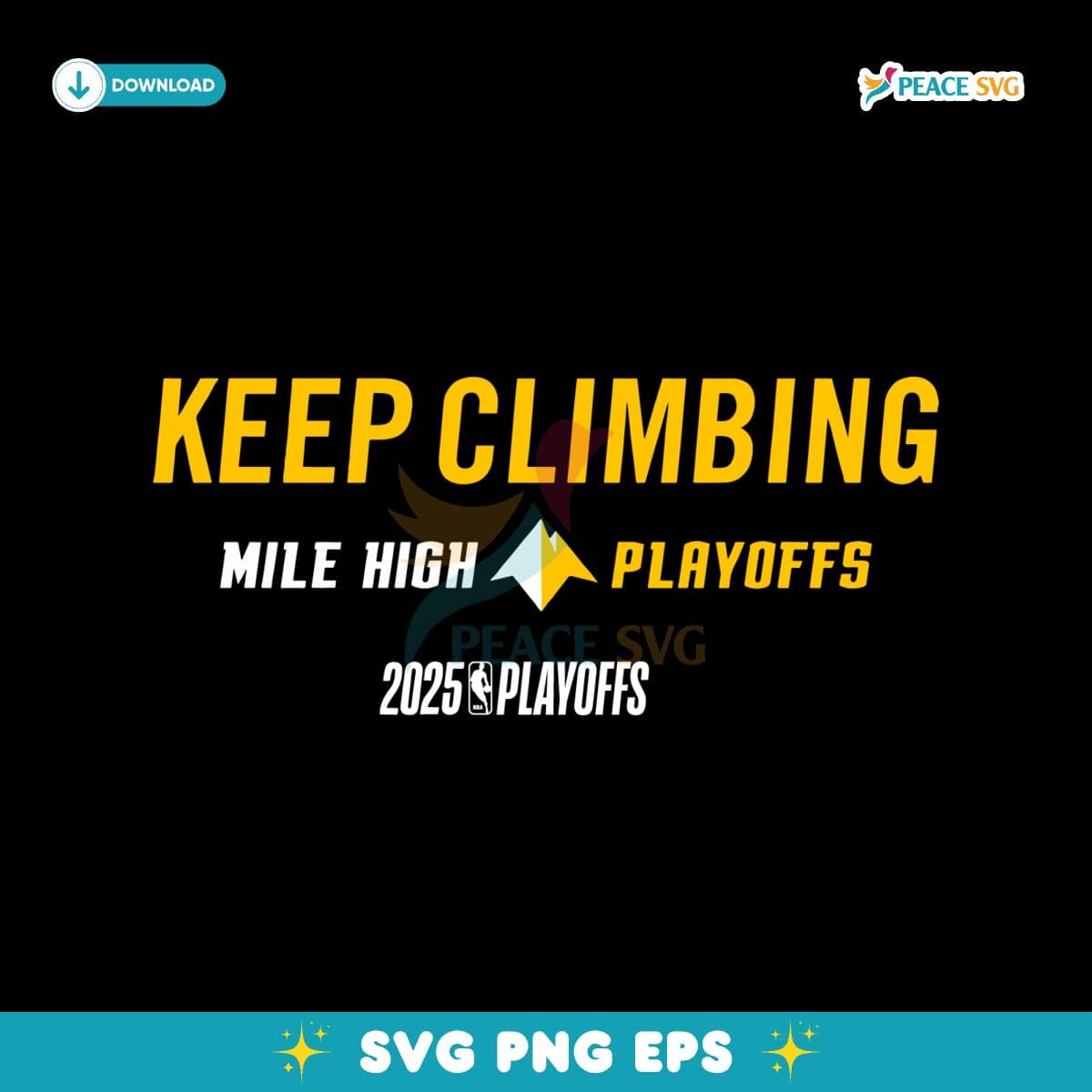2025 Nba Playoffs Denver Nuggets Mantra Playoffs SVG
