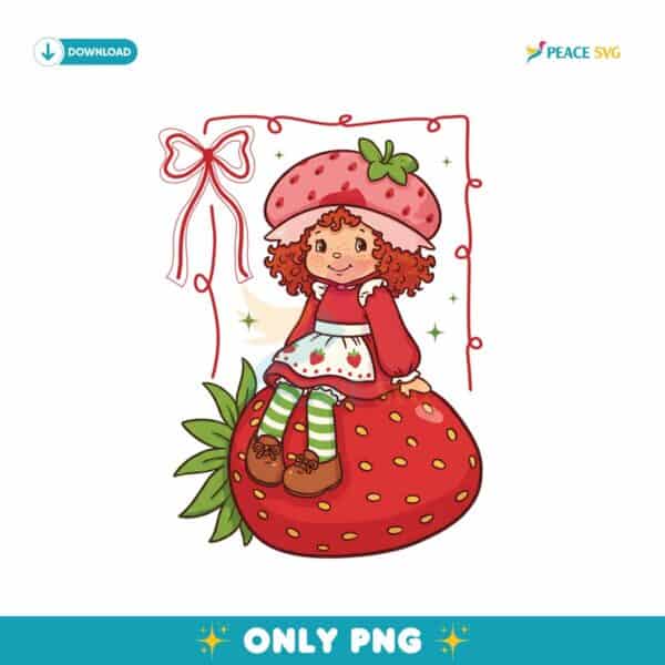 Berry Sweet Coquette Strawberry Girl PNG