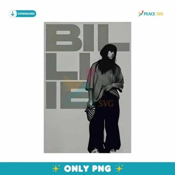 Billie Eilish Music Poster PNG Instant Download