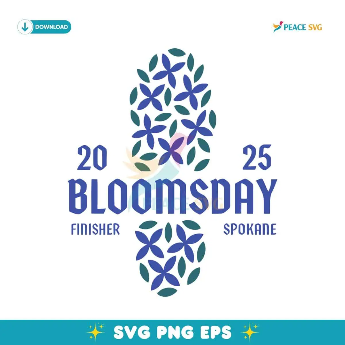 Bloomsday 2025 Finisher Spokane SVG Instant Download