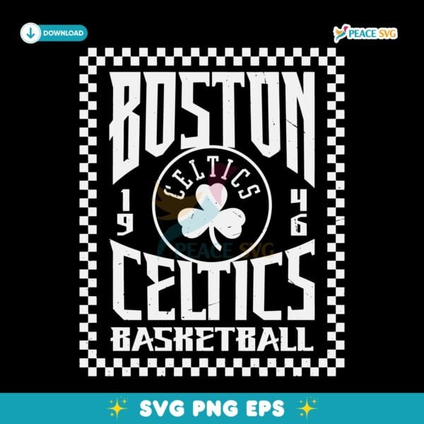 Boston Celtics Sportiqe Mens Basketball 1946 SVG