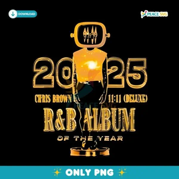 Chris Brown R&B Album Of The Year Statue 2025 PNG