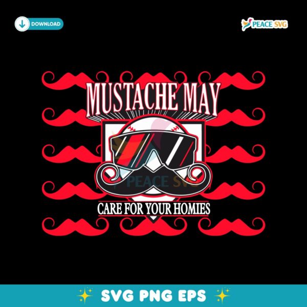 Cincinnati Mustache May 2025 Care For Your Homies SVG