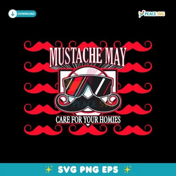 Cincinnati Mustache May 2025 Care For Your Homies SVG