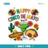 Colorful Happy Cinco De Mayo Fiesta Mexican Party PNG