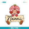Custom Name Berry Sweet Coquette Girl PNG