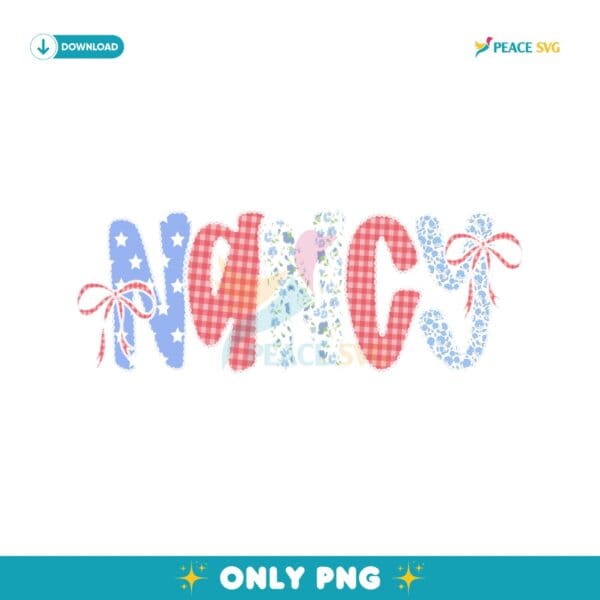 Custom Name Coquette Patriotic Lace Cottagecore PNG