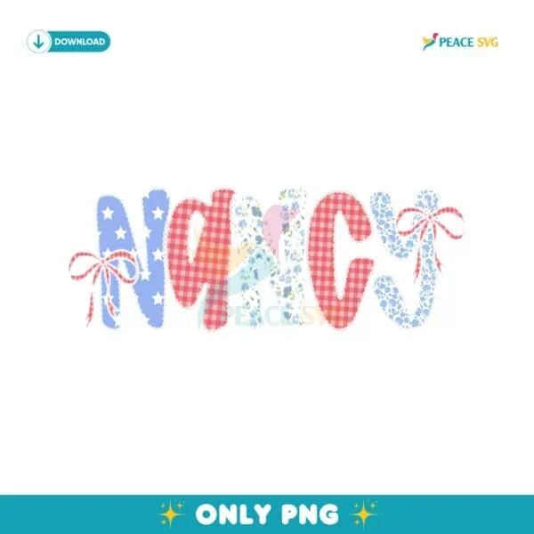 Custom Name Coquette Patriotic Lace Cottagecore PNG