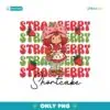 Cute Strawberry Girl Coquette Cartoon PNG
