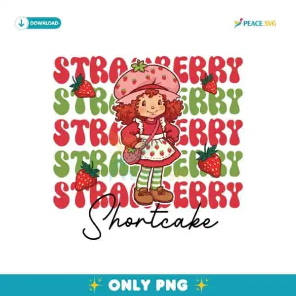 Cute Strawberry Girl Coquette Cartoon PNG