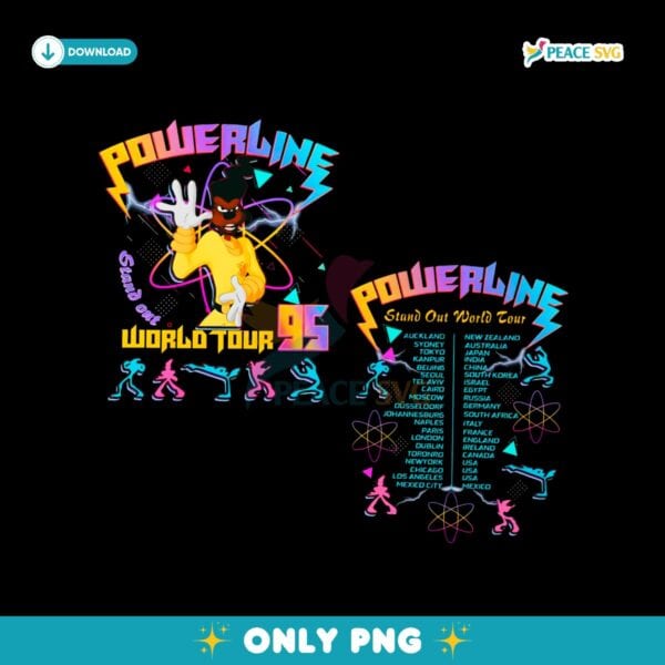 Disney A Goofy Movie Powerline Stand Out World Tour PNG