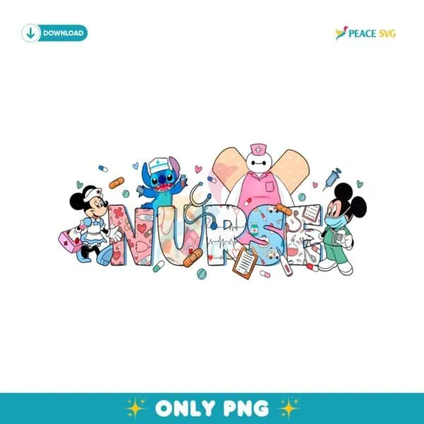 Disney Nurse Stitch Nursing Minnie Nurse Week PNG