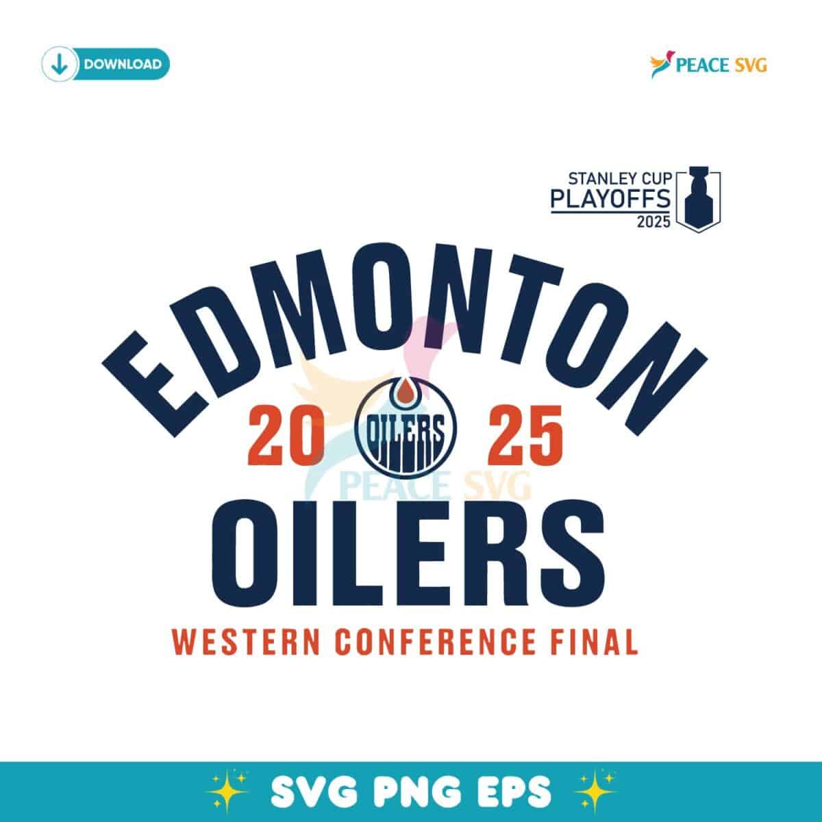 Edmonton Oilers 2025 Stanley Cup Playoffs Western Conference Final SVG