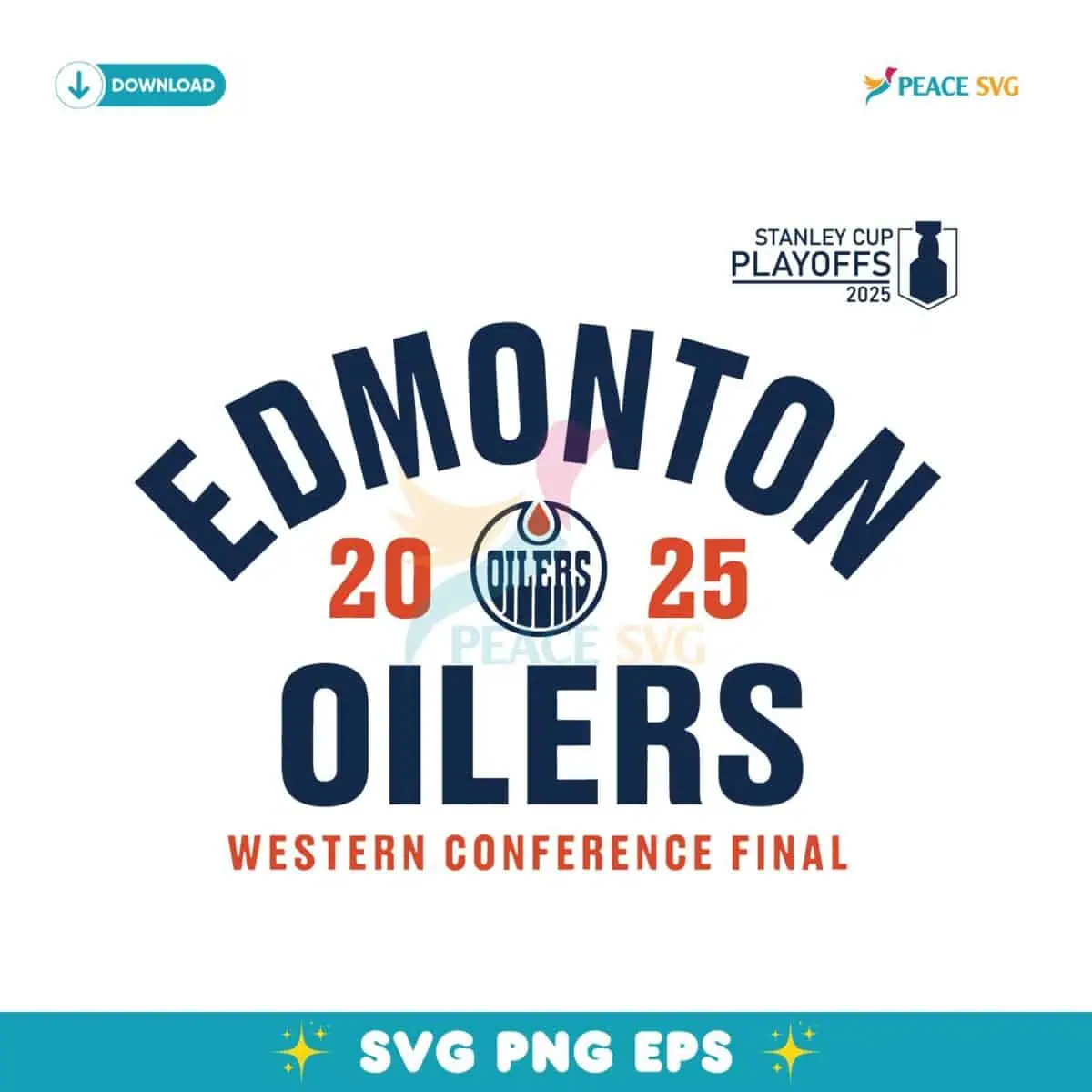 Edmonton Oilers 2025 Stanley Cup Playoffs Western Conference Final SVG