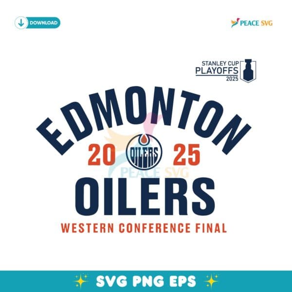 Edmonton Oilers 2025 Stanley Cup Playoffs Western Conference Final SVG