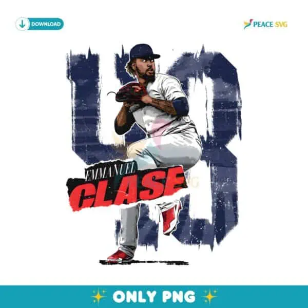 Emmanuel Clase Cleveland Rough Baseball PNG