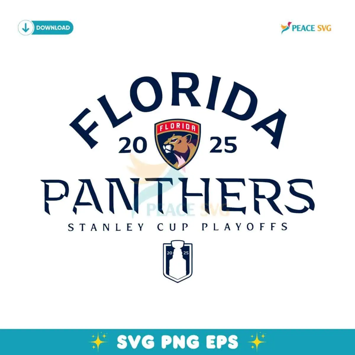 Florida Panthers Nhl 2025 Stanley Cup Playoffs Logo SVG