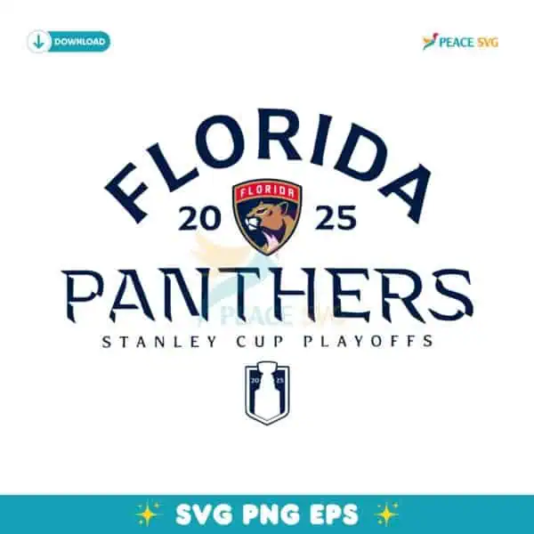 Florida Panthers Nhl 2025 Stanley Cup Playoffs Logo SVG