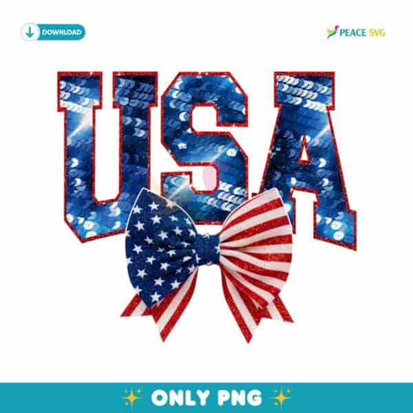 Glitter Usa Bow Sparkly Red White And Blue PNG