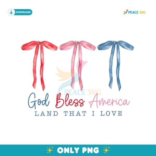 God Bless America Coquette Land That I Love PNG