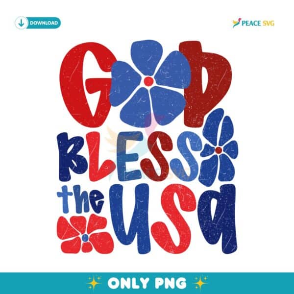God Bless The Usa Retro Patriotic Independence Day PNG