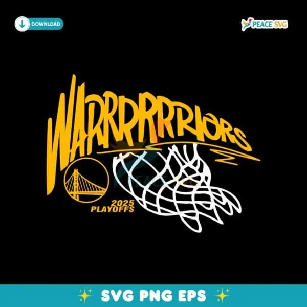 Golden State Warriors 2025 Nba Playoffs Swish SVG