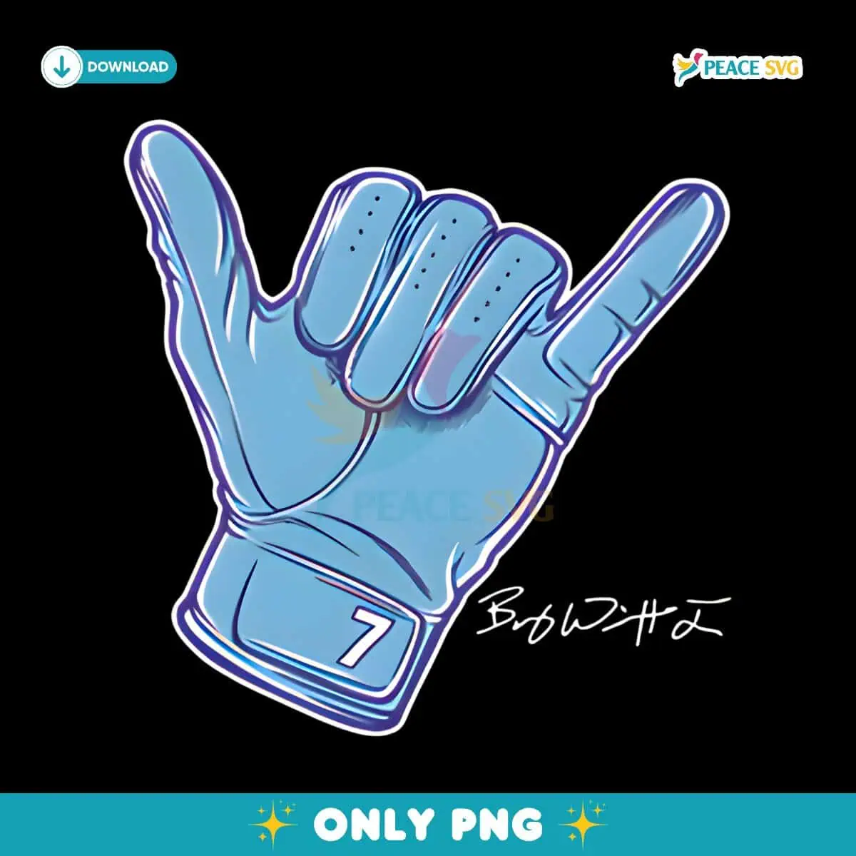 Hang Loose Bobby Witt Jr Kansas City Royals PNG