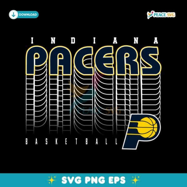 Indiana Pacers Repeat Basketball Playoffs 2025 SVG
