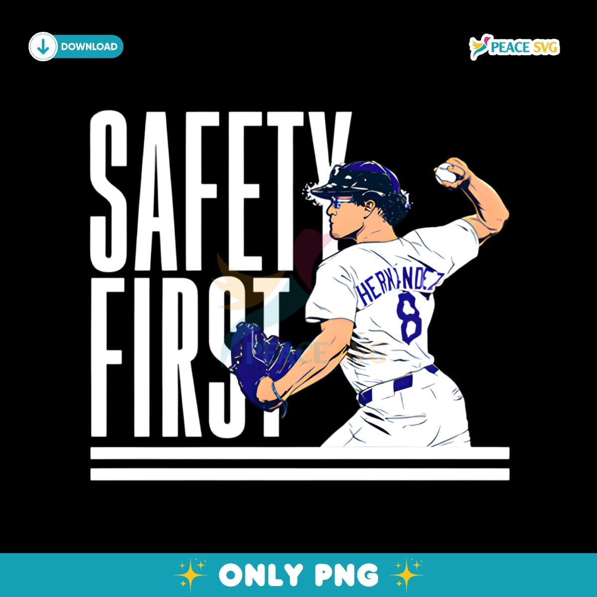 Kike Hernandez Safety First Los Angeles Dodgers PNG