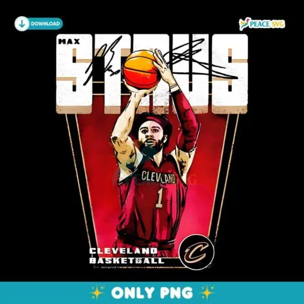 Max Strus Cleveland Cavaliers Basketball Player Premiere Signature PNG