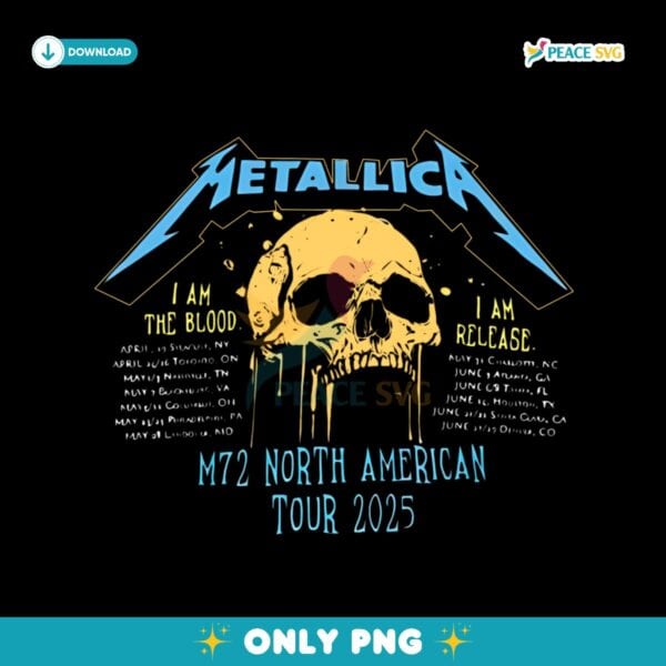 Metallica M72 North American Tour 2025 PNG