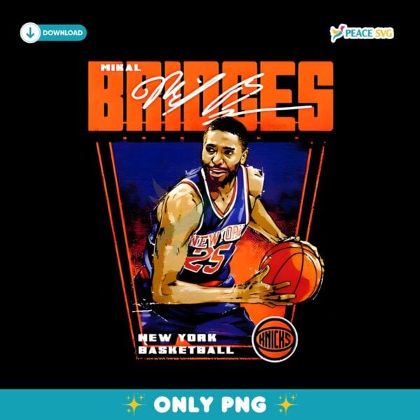 Mikal Bridges New York Knicks Basketball Player Premiere PNG