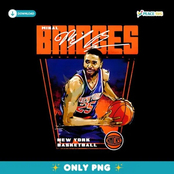 Mikal Bridges New York Knicks Basketball Player Premiere PNG