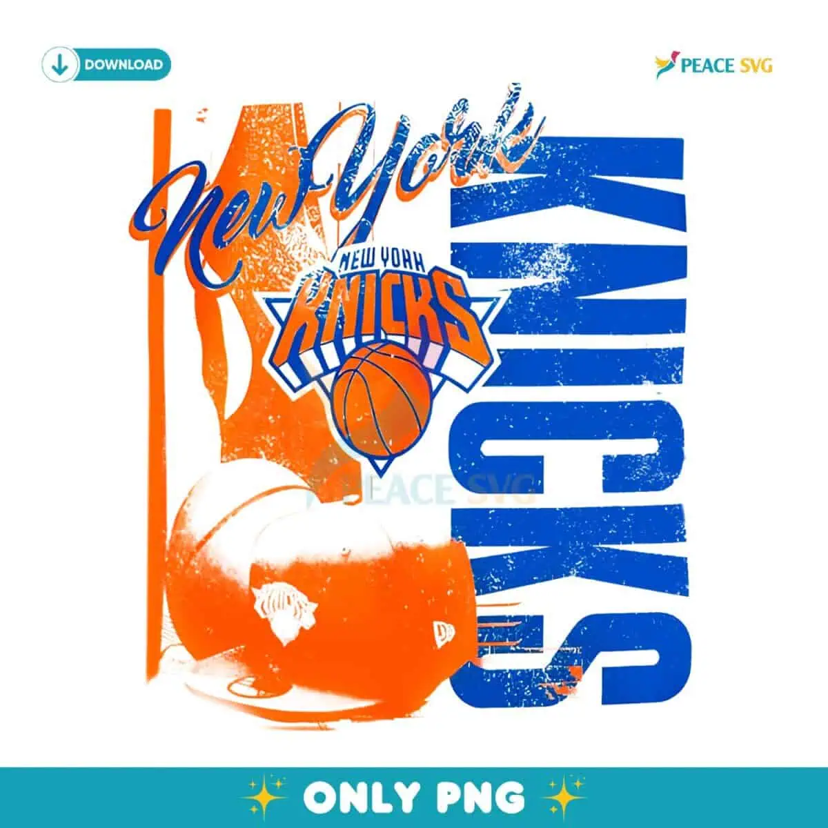 New Era Knicks Eastern Conference Atlantic Division PNG